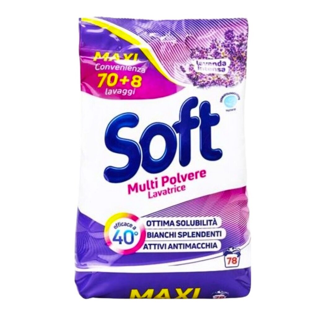 praškasti koncentrirani deterdžent za mašinsko pranje veša Soft 3,9 kg za 78 pranja
