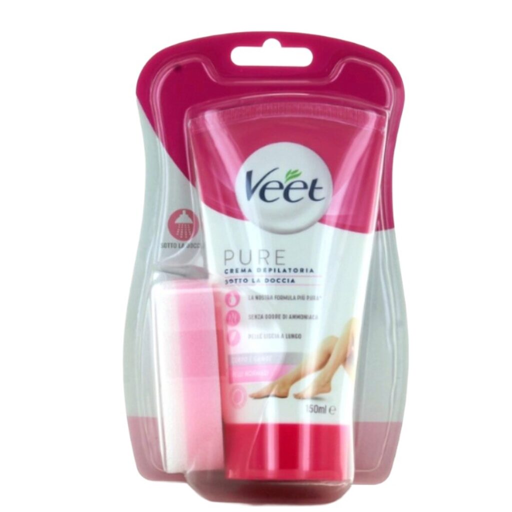 Veet Pure krema za depilaciju pod tušem za normalnu kožu sa spužvicom 150 ml.