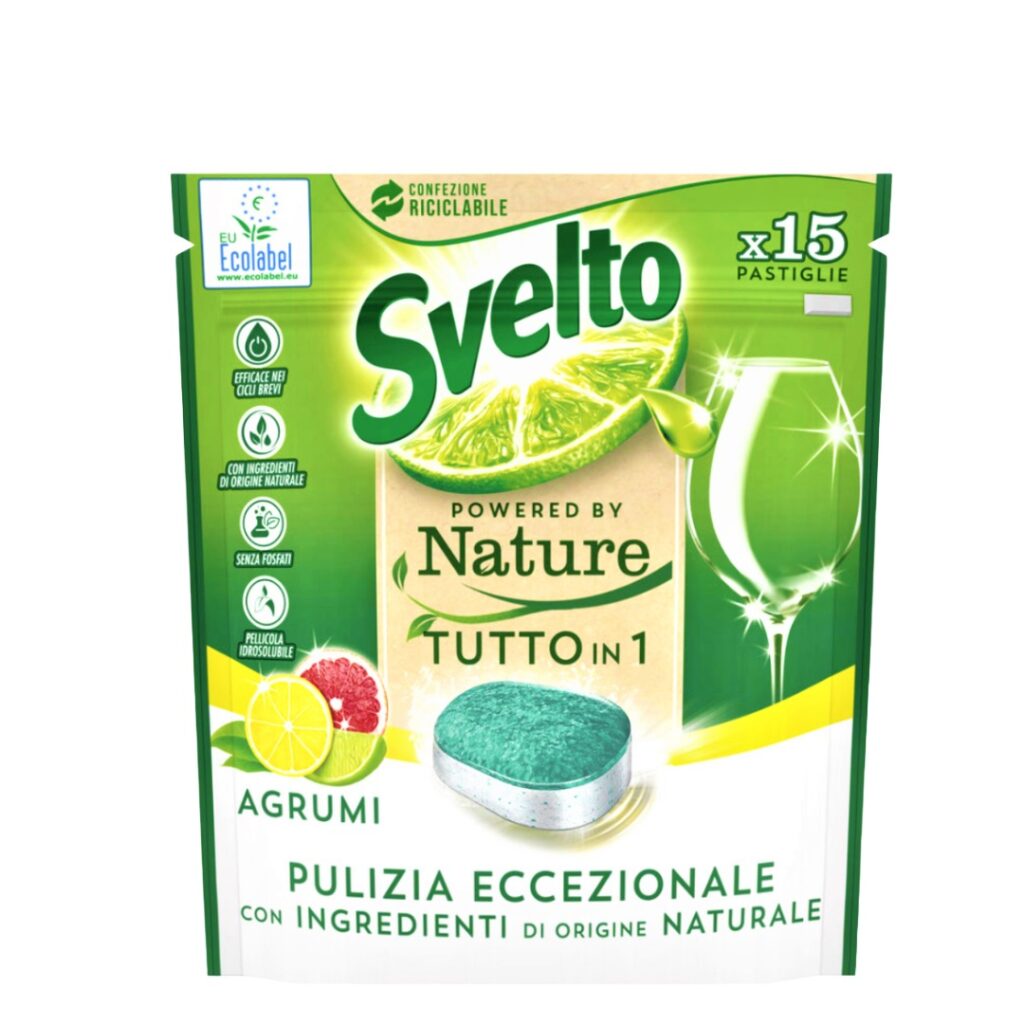 tablete za mašinsko pranje posuđa naturale Svelto agrumi 15 kom
