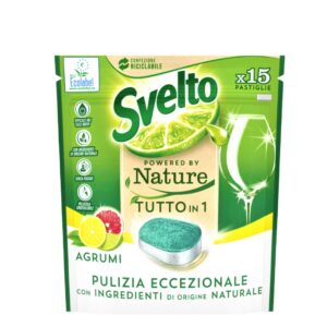 tablete za mašinsko pranje posuđa naturale Svelto agrumi 15 kom