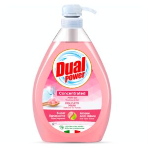 Dual Power Piatti Delicato Mani 1000 ml koncentrirani deterdžent za ručno pranje posuđa sa pumpicom, nježan prema rukama – originalni italijanski proizvod.