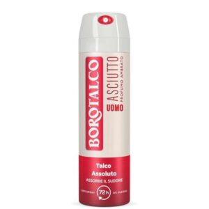 Borotalco Uomo Asciutto Talco Assoluto dezodorans 150 ml – muški sprej protiv znojenja
