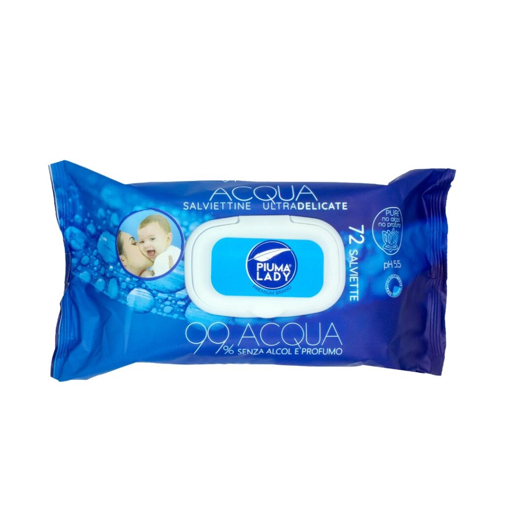 vlažne maramice Piuma Lady na vodenoj bazi 72 kom