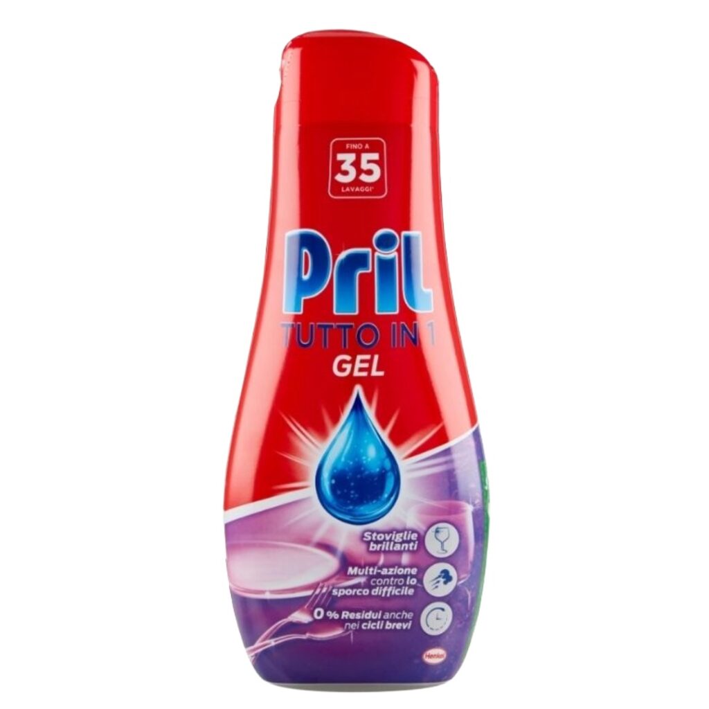 gel za mašinsko pranje posuđa Pril tutto in 1 630 ml za 35 pranja