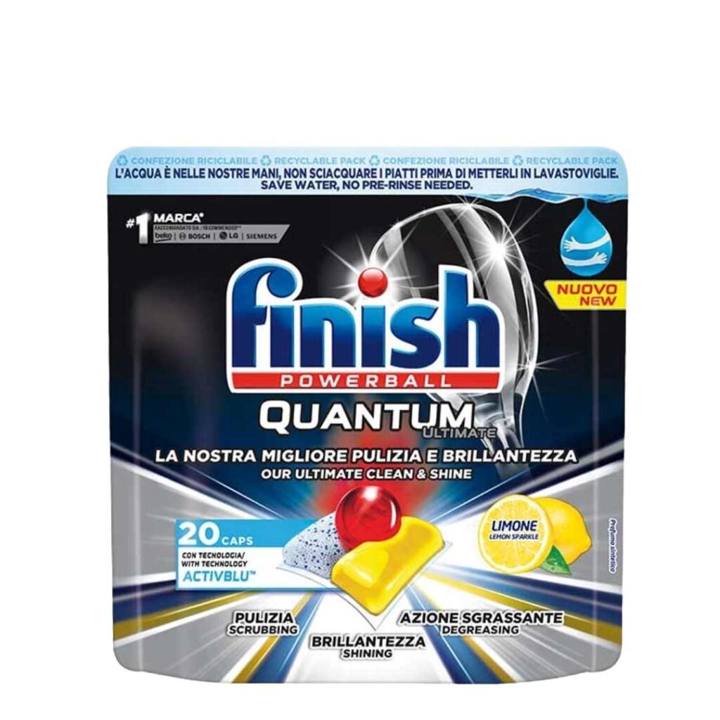 tablete za mašinsko pranje posuđa Quantum lemone 20 tabs