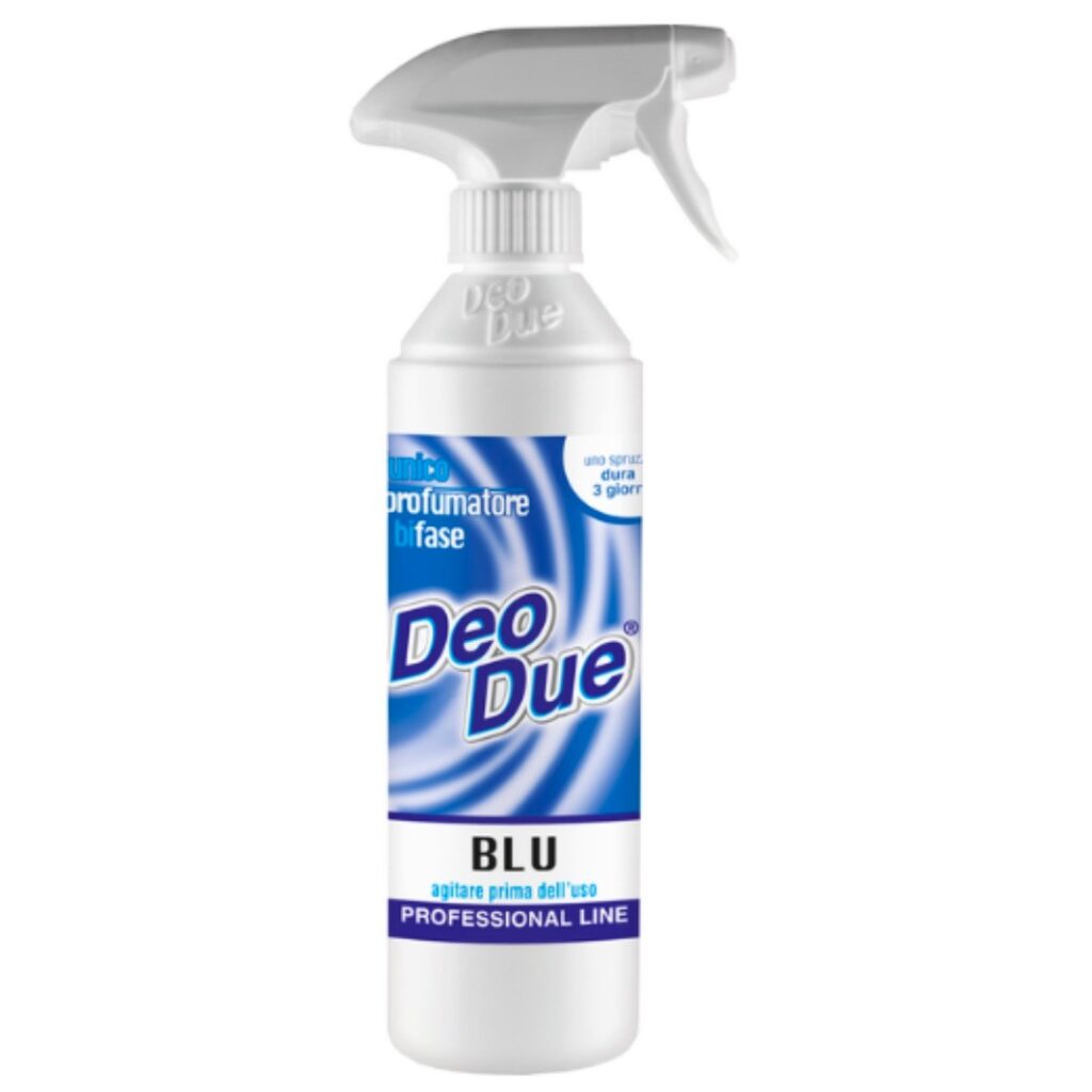 Deo Due Blu profesionalni bifazni osvježivač prostora 500 ml – dugotrajan svjež miris, neutralizira neugodne mirise, professional line