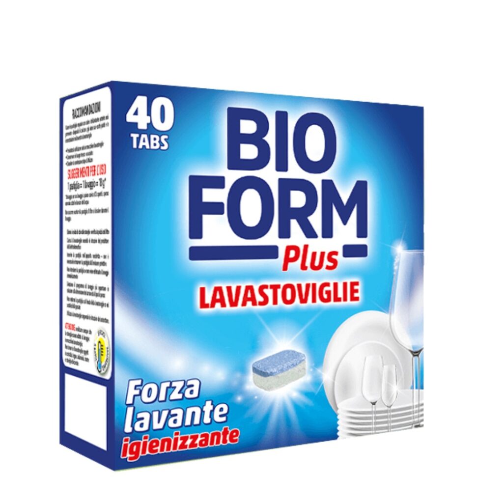 Bio Form Plus tablete za mašinsko pranje posuđa 40 tableta snažno odmašćivanje i higijena