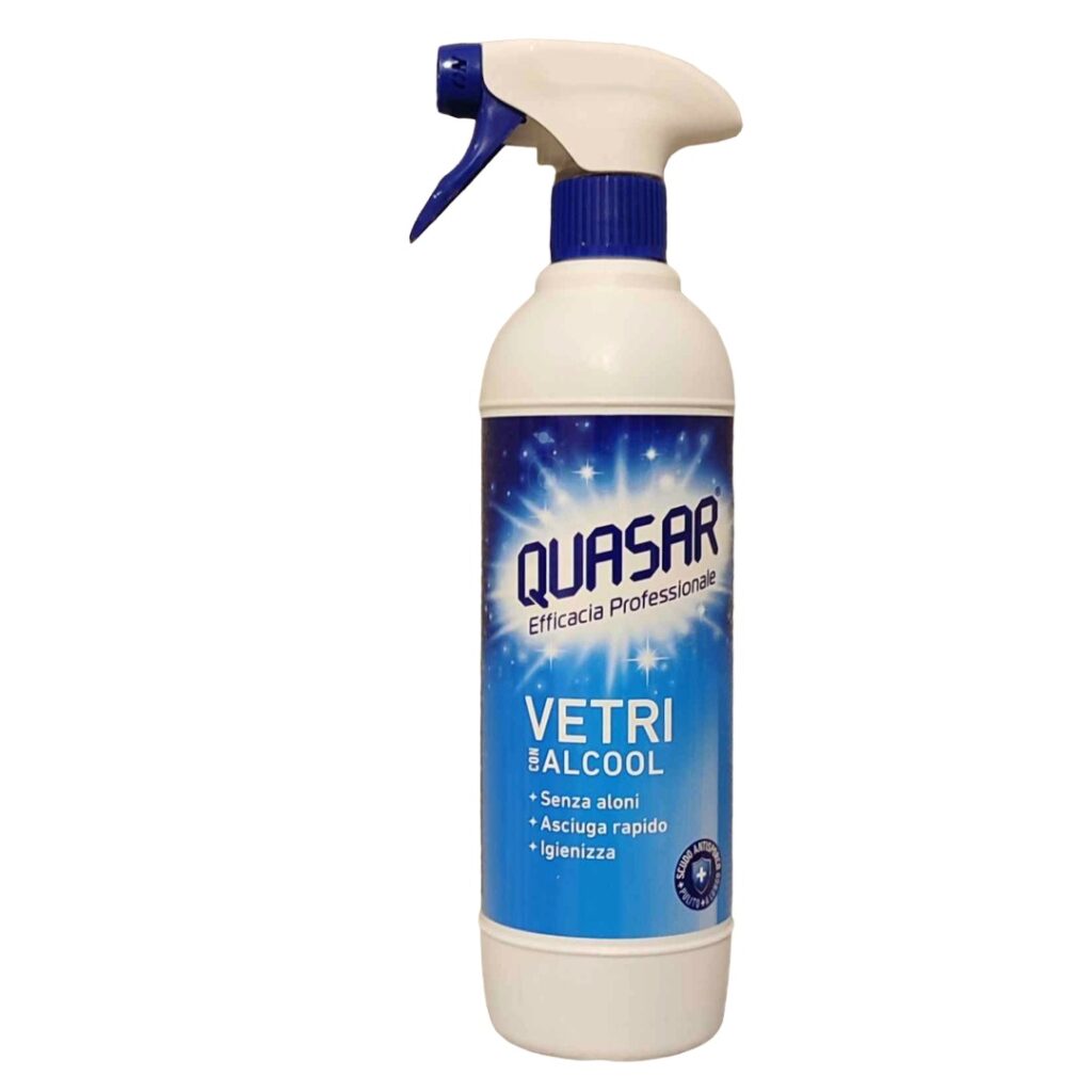 Quasar Vetri con Alcool sprej za staklo 580 ml italijanski čistač bez tragova brzo sušenje ogledala prozori
