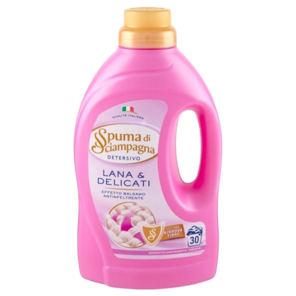 Spuma di Sciampagna deterdžent za veš Lana i Delicati 1,35 L 30 pranja originalni italijanski deterdžent za osjetljive tkanine i vunu