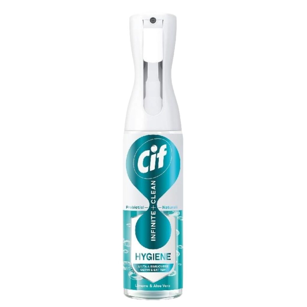 Cif Infinite Clean Hygiene sprej za stakla ogledala probiotik univerzalni čistač bez tragova limun aloe vera