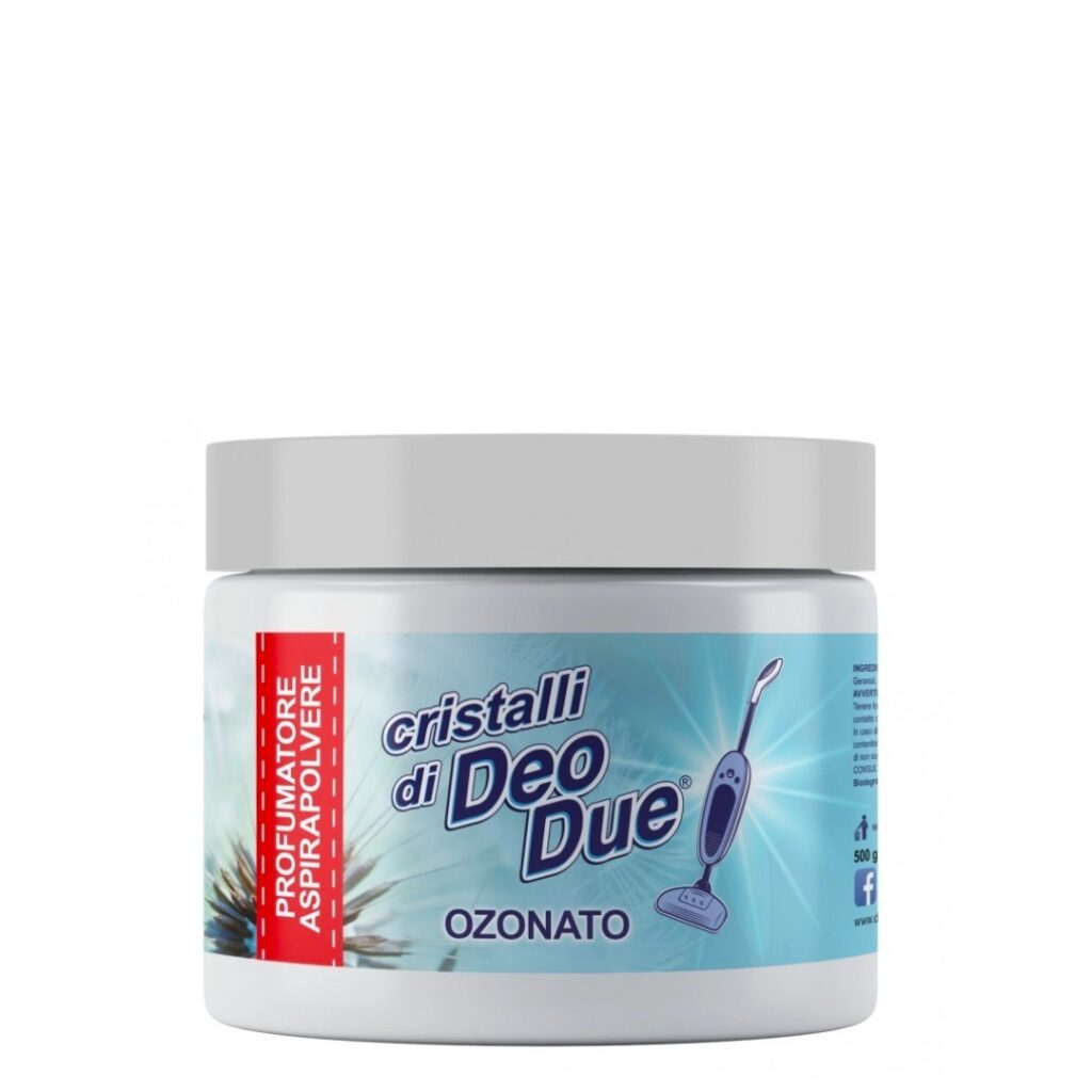 Deo Due Cristalli Ozonato 500g parfemski kristali za usisivač sa dugotrajnim mirisom ozonske svježine i neutralizacijom neugodnih mirisa 🌬️💙✨
