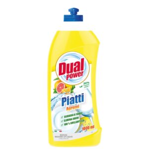Dual Power Piatti Agrumi 1000 ml koncentrirani deterdžent za ručno pranje posuđa sa mirisom citrusnog voća – originalni italijanski proizvod.