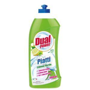 Dual Power Piatti Limone Verde 1000 ml deterdžent za ručno pranje posuđa sa mirisom zelenog limuna – originalni italijanski proizvod.