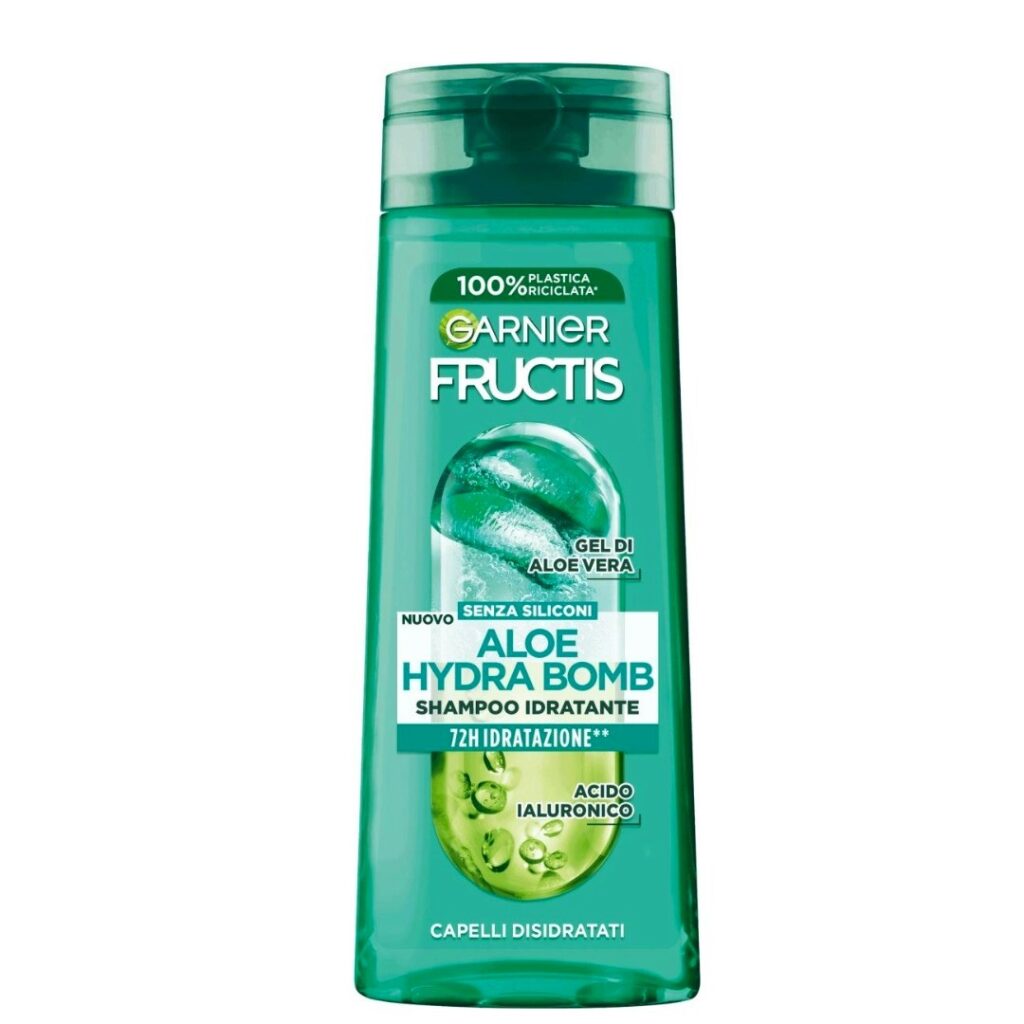 Garnier Fructis Aloe Hydra Bomb šampon 250ml aloe vera hijaluronska kiselina hidratacija suha kosa bez silikona vegan formula 🌿💧