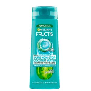 Garnier Fructis Pure Non Stop Coconut Water šampon 250ml kokosova voda salicilna kiselina masno tjeme suhi vrhovi bez silikona 🥥💧