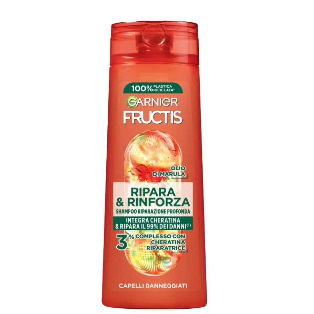 Garnier Fructis Ripara i Rinforza šampon 250ml za oštećenu kosu ulje marule keratina obnova jačanje kose protiv lomljenja ✨❤️