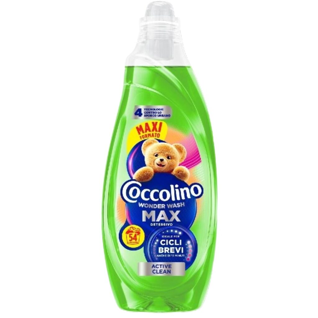 Coccolino Wonder Wash MAX Active Clean 2,16 L koncentrirani tečni deterdžent za veš 54 pranja originalni italijanski proizvod.