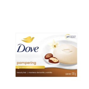 Dove Pampering Beauty Bar 135 g sapun s karite maslacem i vanilijom ¼ hidratantne kreme pH neutralni sapun za ruke lice i tijelo.