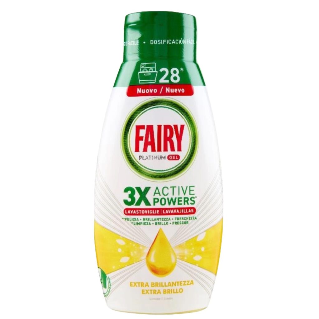 Fairy Platinum Gel 3X Active Power Limun za mašinsko pranje posuđa 504 ml do 28 pranja