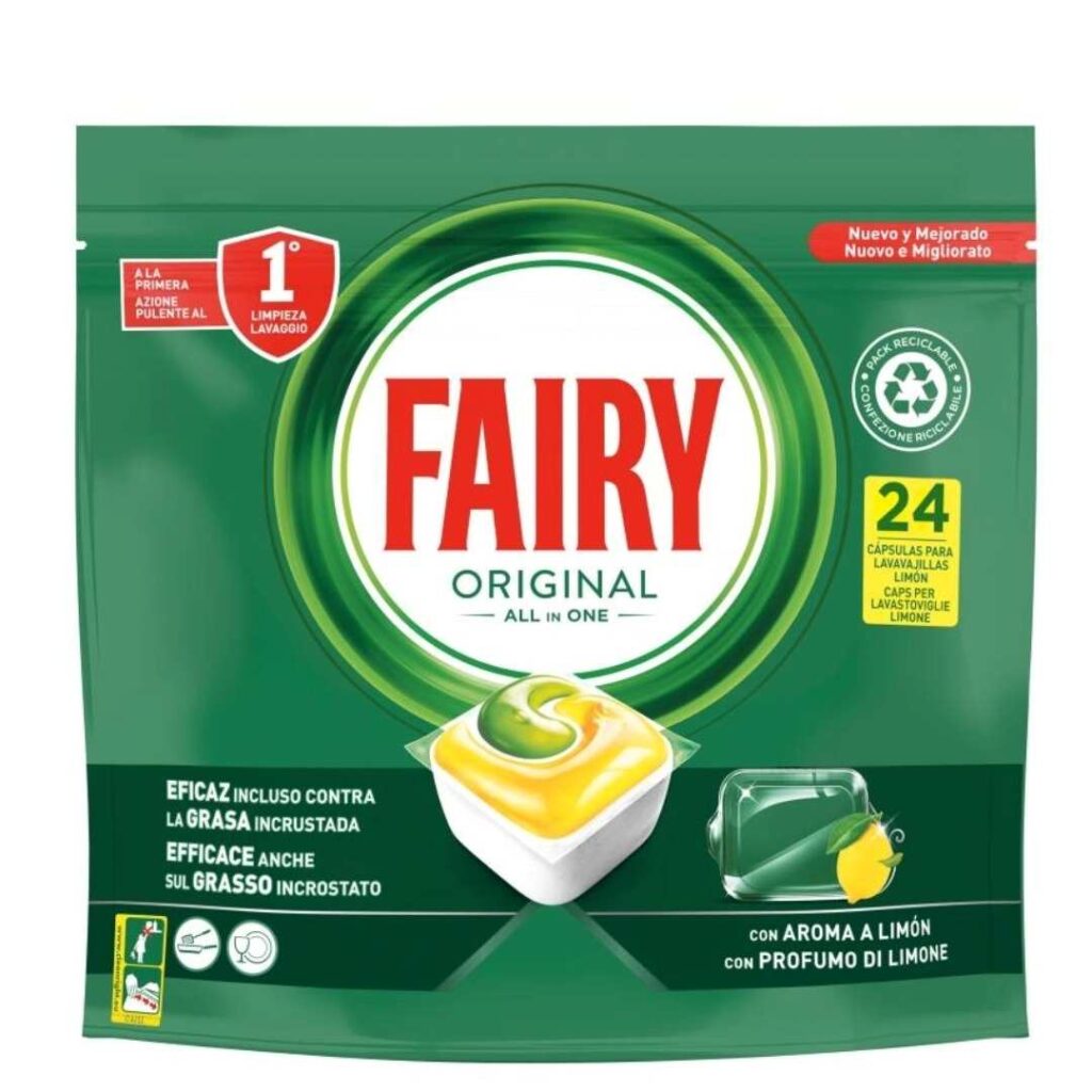 Fairy Original All in One Limun kapsule za mašinsko pranje posuđa 24 komada