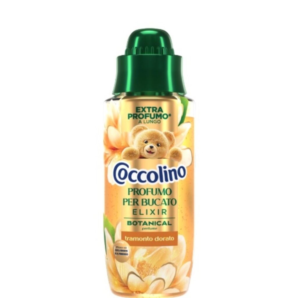 Coccolino Elixir Botanical Tramonto Dorato 342 ml parfem za veš koncentrirani miris za oko 19 pranja originalni italijanski proizvod.