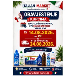 OBAVJEŠTENJE KUPCIMA ONLINE SHOPA