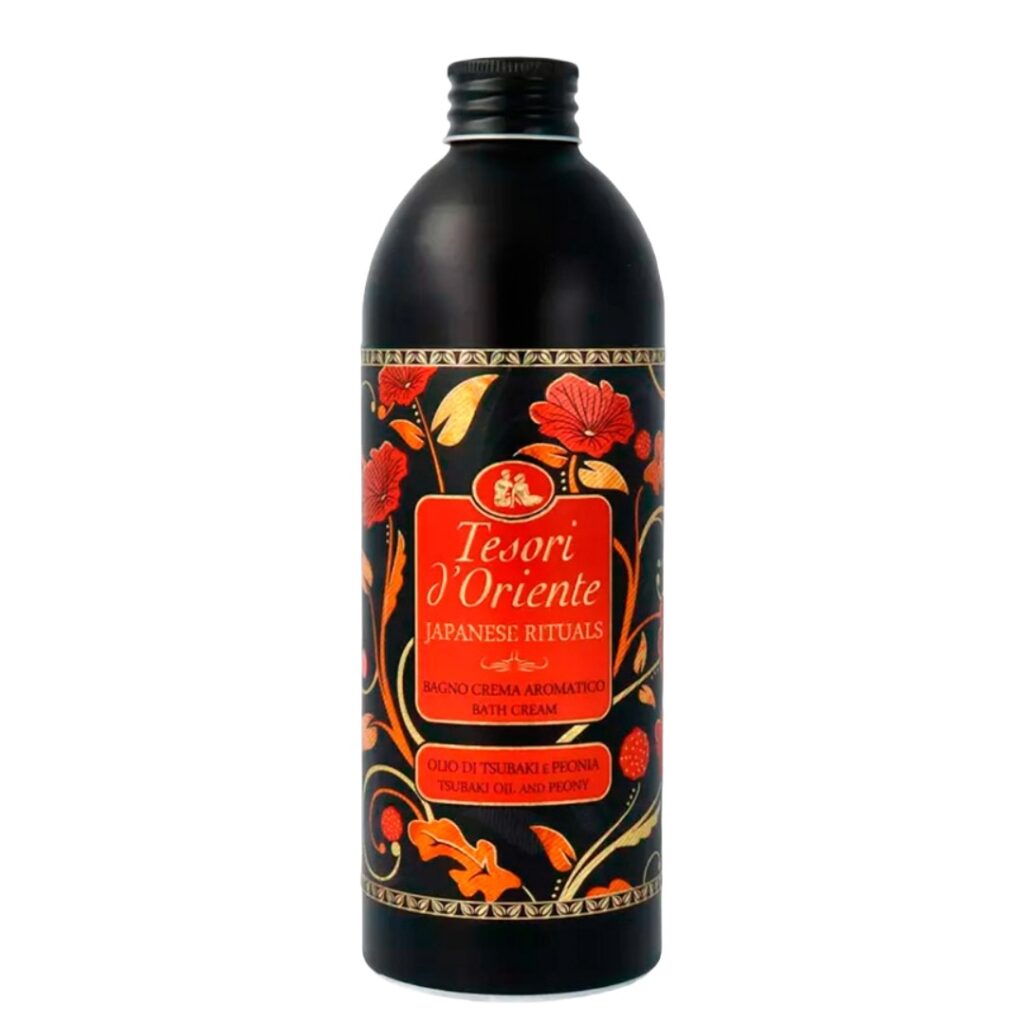 Tesori d’Oriente Japanese Rituals aromatična kremasta kupka s uljem tsubakija i božurom 500 ml